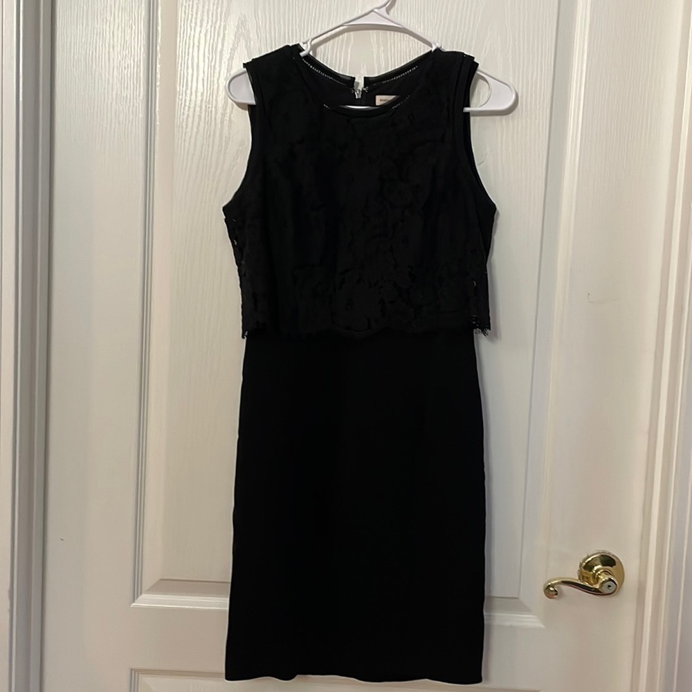 REBECCA TAYLOR Refined Suiting Lace Event Dress Sleeveless Black Size 2